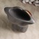 Kashpo - Vase "Men" gray with bronze, 28 cm