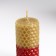 Candle from wax, honey-red, 8 cm