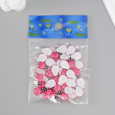 Decor for the creativity of "God's cow" (units. 50 pcs.) 9x13 mm, raspberry-3