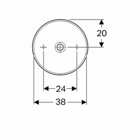 Geberit Variform sink 500.768.01.2, D = 38 cm, without opening for the mixer, white-1