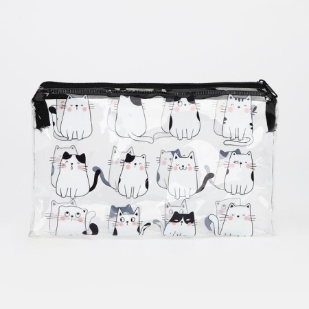 Lightning cosmetic bag, transparent/black color-1