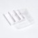 Packaging with a transparent lid under 3 eclairs, white 13.5x13.5x6 cm