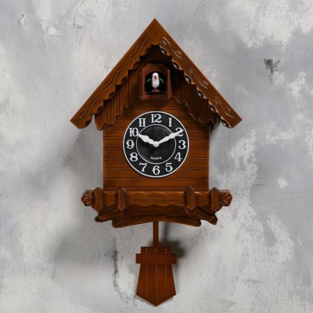 Wall clock, series: pendulum, "hut", smooth move, 52 x 31 cm