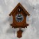 Wall clock, series: pendulum, "hut", smooth move, 52 x 31 cm