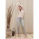 Women's jeans modeling CONTE ELEGANT SKINNY, size M, color Light Grey