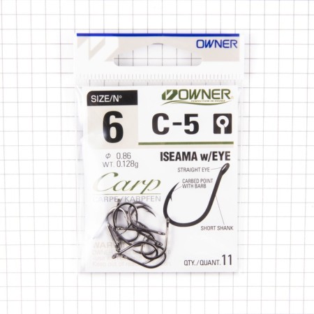 Hook Owner Isaama W/Eye BC No. 6, 11 pcs