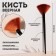 Makeup brush, fan, 16.5 (+/- 1) cm, black color