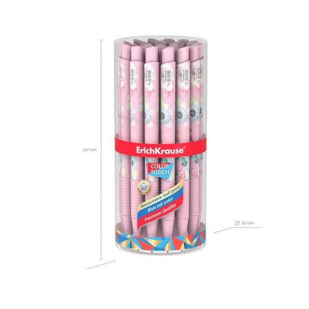 Handle Automatic Erichkrause Colortouch Colibri, Node 0.7 mm, Blue ink color, “Soft-Touch” housing, with print-6