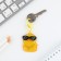 Acrylic "duck" keychain with carbine, 5 x 3.9 cm