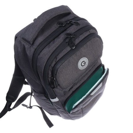 Youth backpack 41 x 27 x 17 cm, Grizzly, ergonomic back, laptop department, gray-7
