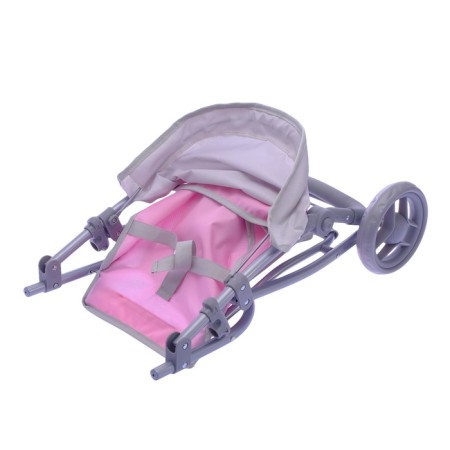 Stroller for dolls, three -wheeled, metal frame-5