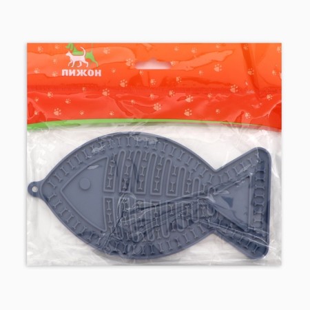 Rug for licking on suction cups 20 x 10 cm, blue-4