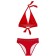 Women's bra -braid, size 80d, red color