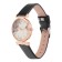 Watch of wrist quartz female "leaves", d-3.3 cm, black strap