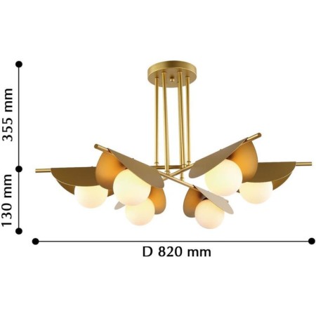 Kernel chandelier, 6x25W G9, color gold-1