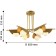 Kernel chandelier, 6x25W G9, color gold