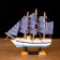 The ship "Emma, ​​16x5x16cm, white and blue sails