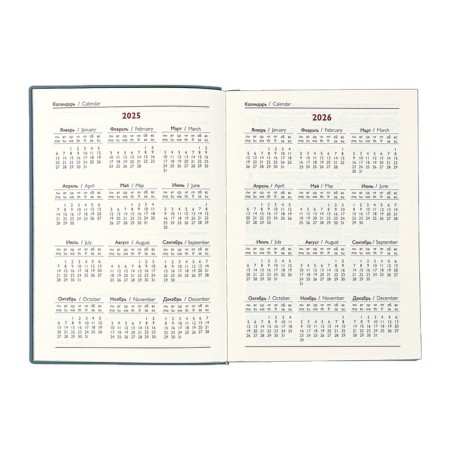 Dated 2025 diary, Escalada, A6+ 176 sheets, soft cover, artificial leather, pancake embossing, tinted block 70 g/m2, gray-7