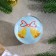 Christmas tree decoration for coloring "Bells" Size: 8 cm; 2 pcs., Brush
