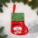 Nosok for gifts "Snowman Brill, Snowflake" 13x16 cm, red-green