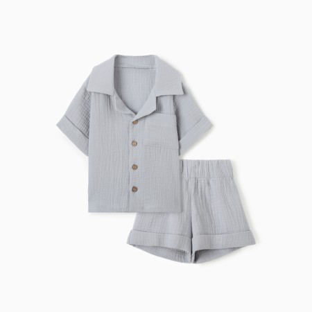 Kids' costume (shirt and shorts) I, R. 74-80, gray