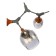 Ceiling EVOLUCE lamp. Sle113402-05. Ciotolla. 5x60 watts, E27, 92x59x50 cm, gray color, dark tree