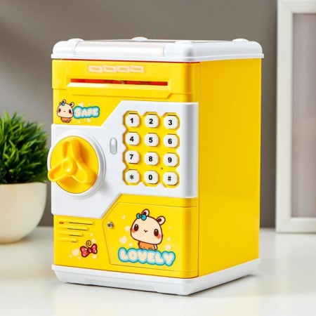Piggy bank Plastic for coins and bills "Safe - animals" 3AA MIX 19x12.5x13 cm-8
