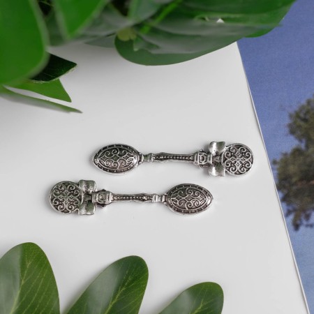 Souvenir wallet metal "A spoon-hareman. Ruble" 5x1 cm-2