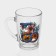 New Year's glass coffee mug "Flowers and snakes", 300 ml, mix
