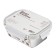 Smart Solutions lunch box, glass cover, 800 ml, gray color.