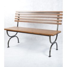 Bench for a summer cottage with the back 