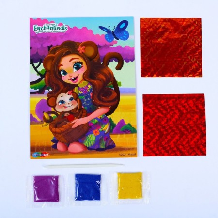 Set for children's creativity "Enchantimals" Application of sand and foil, 2 in 1, 17 × 23 cm-1