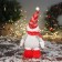 Soft toy "Snowman in a shiny suit" 36x17 cm, red-white