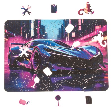 Puzzle "Neon Drive" 20x29cm, 116 details-3