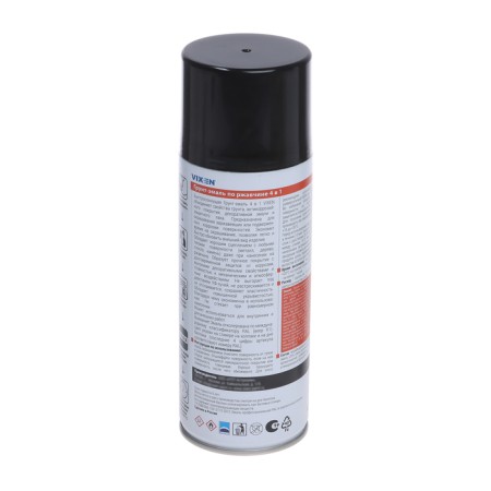 Soil-enamel in rust 4 in 1 Vixen, black amber RAL 9005, aerosol 520 ml VX-519005-11