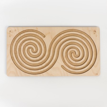 Puzzle interhemispheric board "Waves and a large spiral"-7