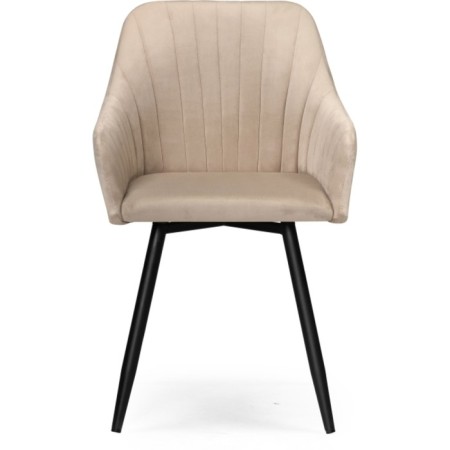 Slame Slam Metal Carcass stool, metal/velor, black/beige 53x64x83 cm-2