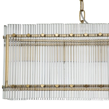 Suspended indigo, 12024/6PL BRASS. 6x40W, E14, 800x220x275/1475 mm, transparent color-2