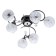 Ceiling chandelier "Grace" 6x60W E27 Nickel 56x56x18cm