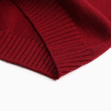 Knitted children's kit (jumper, trousers), burgundy color, height 74-3