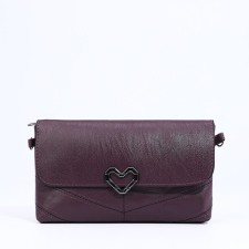 Magneta bag, long belt, purple color