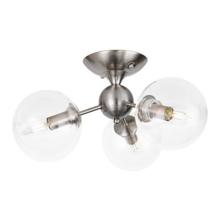 Ceiling chandelier CITILUX "Tommy" CL102131, 46x46x23.5 cm, 3x40W, E14, gray color gray