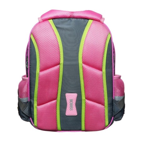 School backpack 40 x 33 x 15 cm, ergonomic back, Across 410, gray/pink ACR23-410-1-5