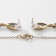 Set 2 objects: earrings, pendant "kaleidoscope", red-white color in gold, 48 cm