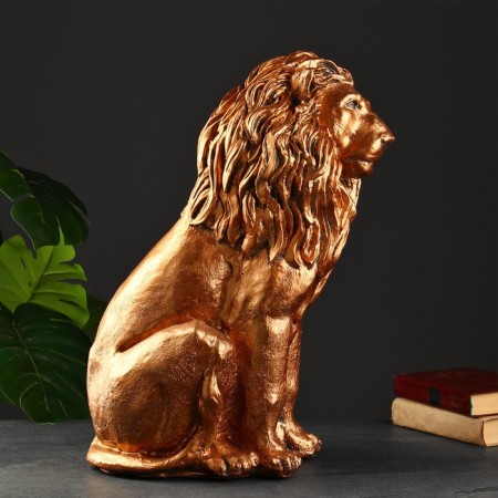Figure "Lion Sitting" bronze, 40x25x56cm-2