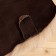 Bath mat with sheepskin, brown 40x30 cm