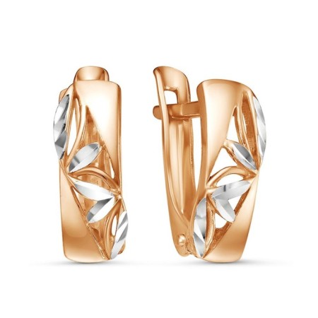 Earrings "petals", pink gilding