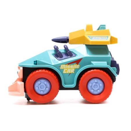 Tiger tank, shoots rockets, light and sound, works from batteries, color colorful color-1