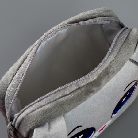 Children's "Bunny" bag with ears, gray color-5