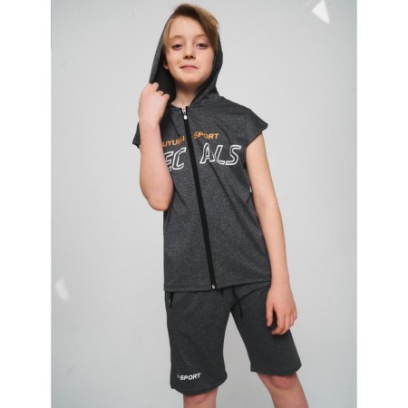 Sports suit for a boy, height 146 cm, gray color-4